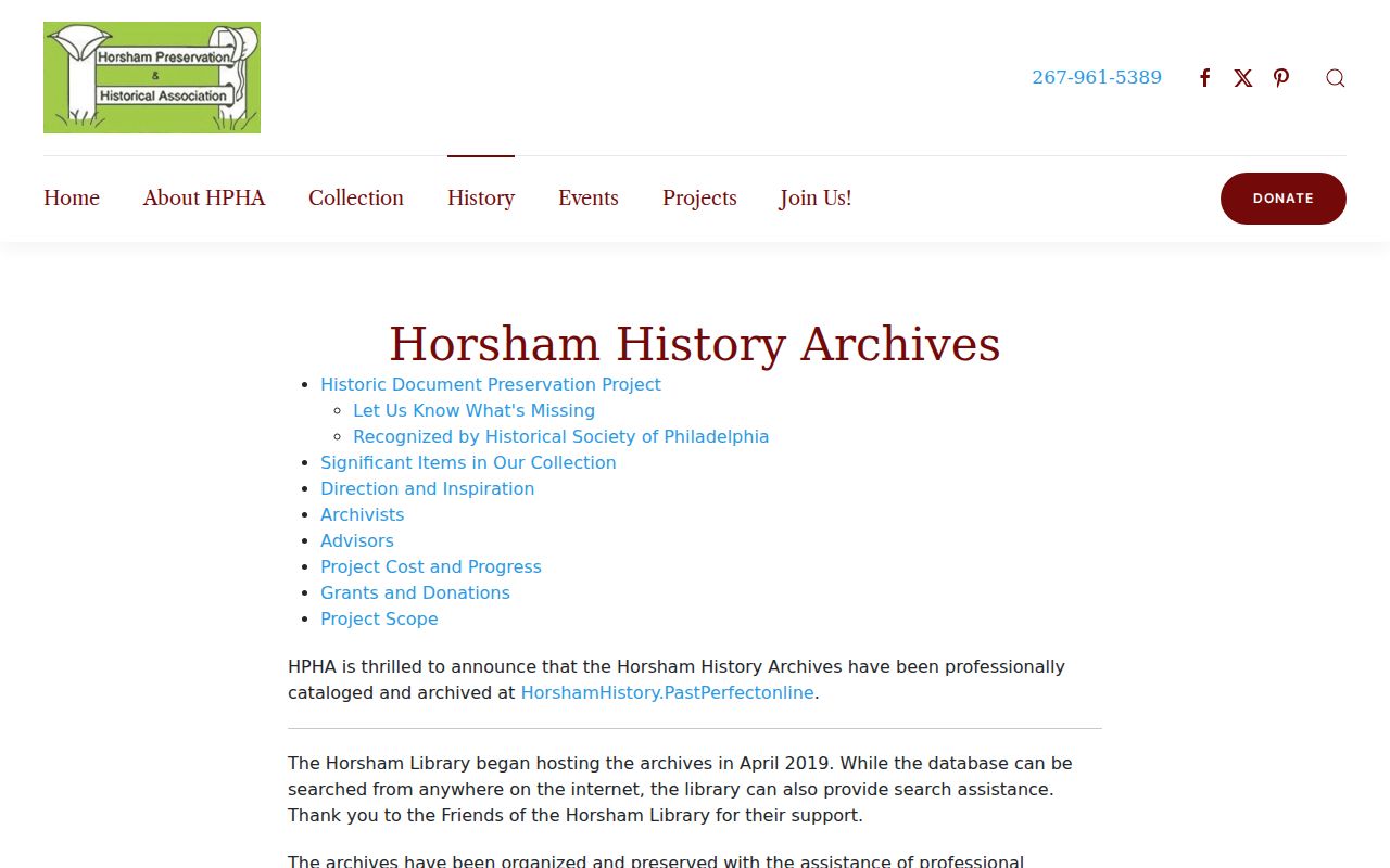 Horsham Township city directory research through the HPHA history archives