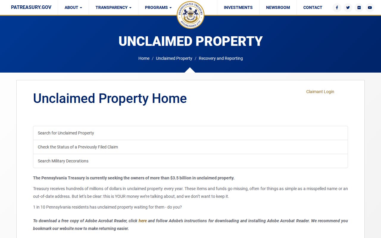 Horsham Township residents directory Pennsylvania unclaimed property search