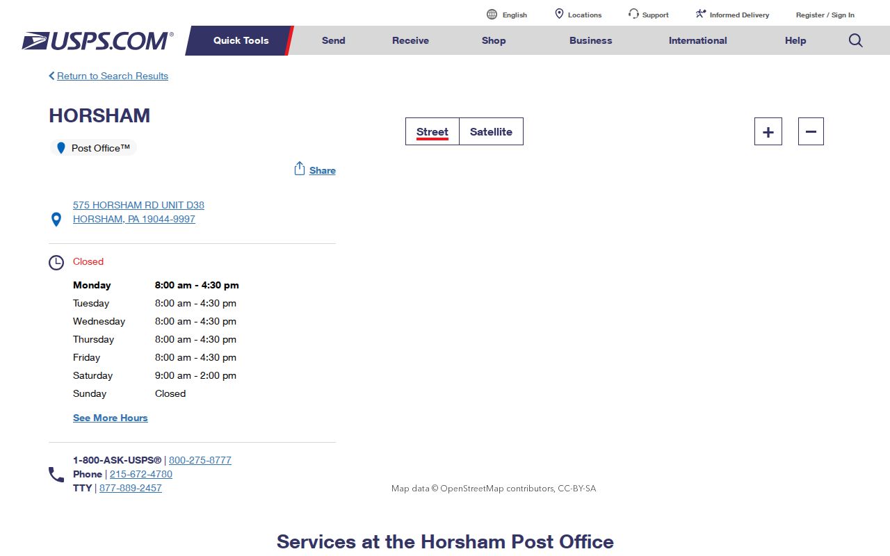 Horsham Township ZIP code directory source for the USPS 19044 post office